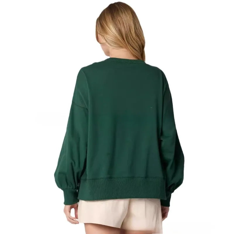 Winter Christmas Bow Decor Long Sleeve Casual Pullover Sweatshirt Women Fashion Tops Winter Clothes Women Sueter Mujer