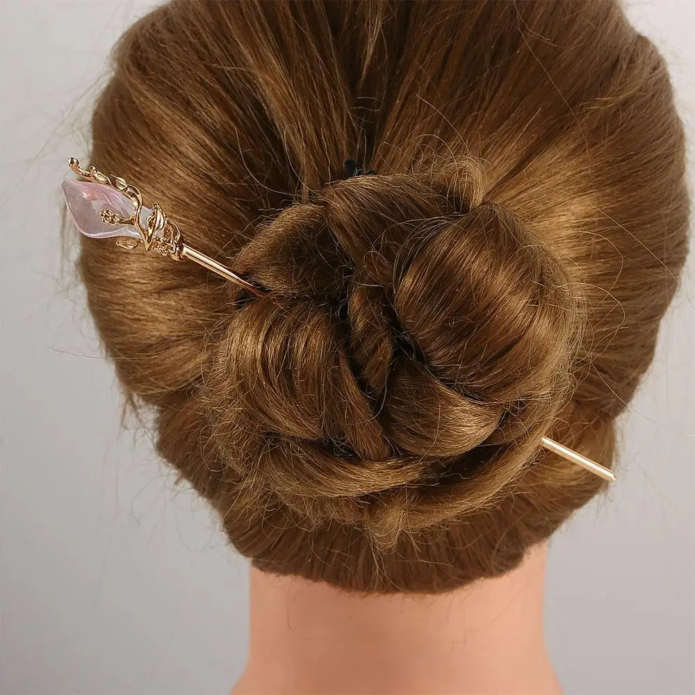 Female Women Hanfu Accessories Rhinestone Chinese Style Metal Hair Accessories Hair Chopsticks Hair Stick Metal Hairpin