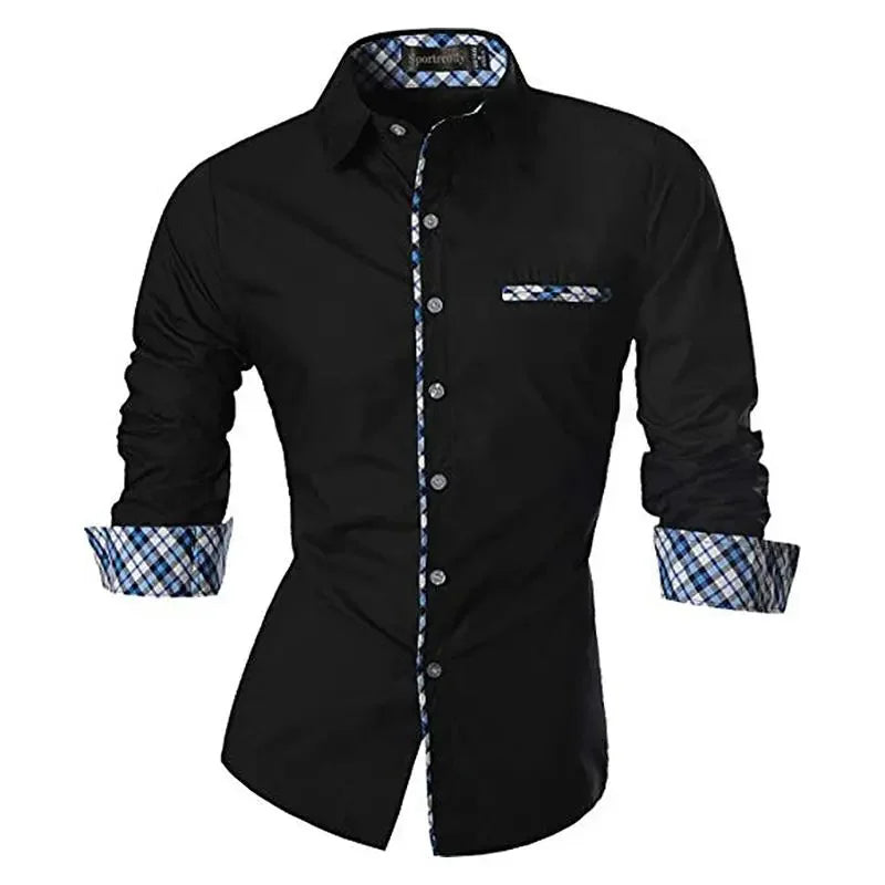 Men's long sleeved shirt, fashionable and luxurious casual shirt, high-quality and comfortable new men's top
