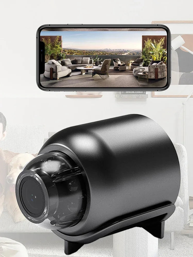 1080P Mini WiFi Camera with HD Night Vision, Home X5 Remote Monitoring for Kids, Pets, and Safety - Ideal Gift