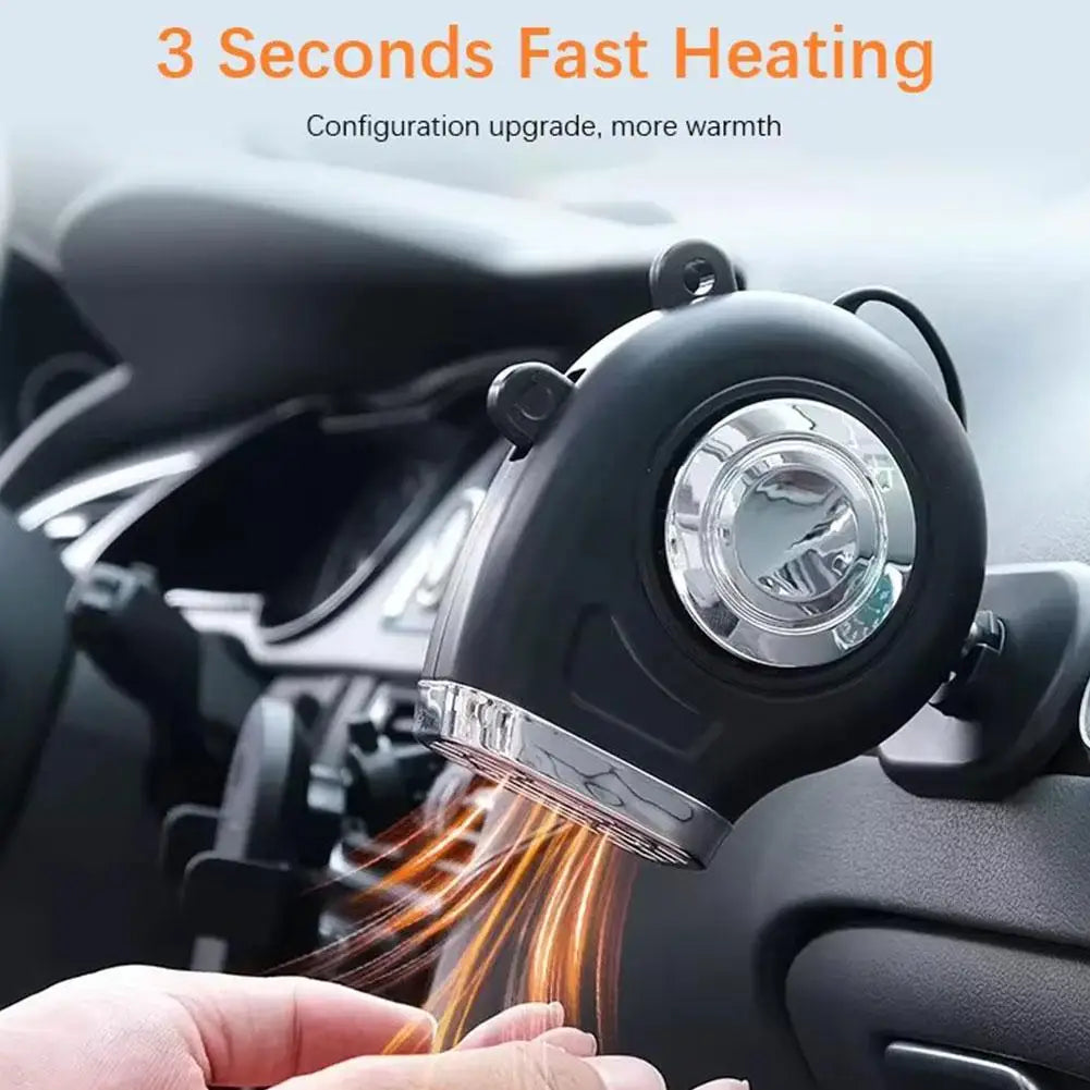 12V/24V Car Heater Winter Fast Heating Car Mini Hot Air Fan Adjustable Vehicle Dashboard Small Space Saving Car Heater