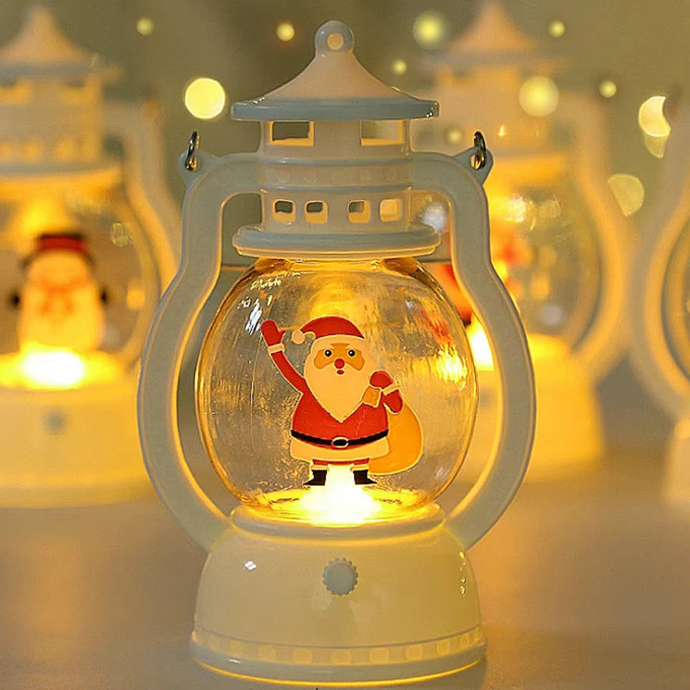 Christmas Ornaments LED Lantern Light Santa Claus Merry Christmas Decorations for Home Xmas Santa for Baby New Year Gift