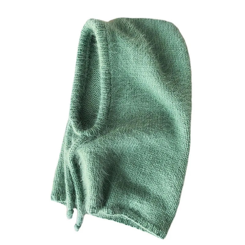 Winter Hats for Women Girls Warm Hooded Scarf Beanie for Female Youth Balaclava Kniting Skull Cap Ear Flap