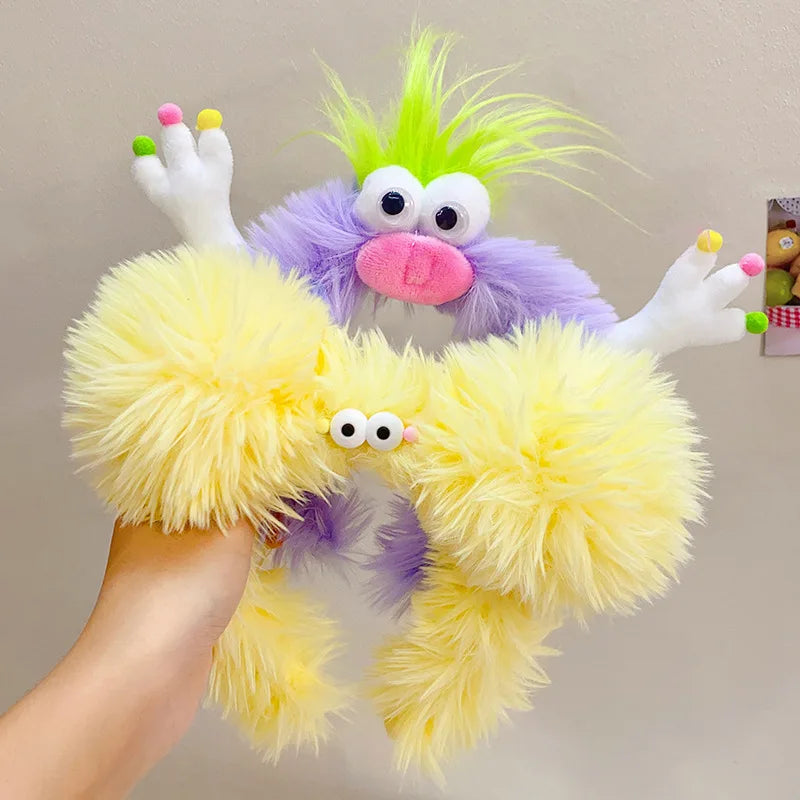 Winter Funny Ugly Doll Hairbands Cute Children Kids Headband Girl Dopamine Cartoon Plush Hairband Hair Accessories