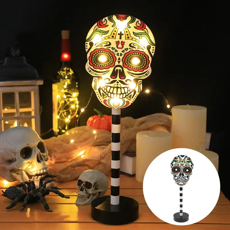 Halloween LED Night Light Pumpkin Ghost Ambiance Lights Battery Powered Waterproof Outdoor Garden Bedroom Festival Party Decor