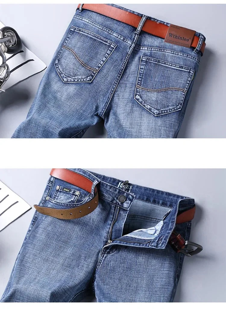 Men's Jeans Fashion Straight Denim Pants Male Classic Casual Jeans Male Plus Size Denim Trousers Ripped Jeans 28-40 Clothing
