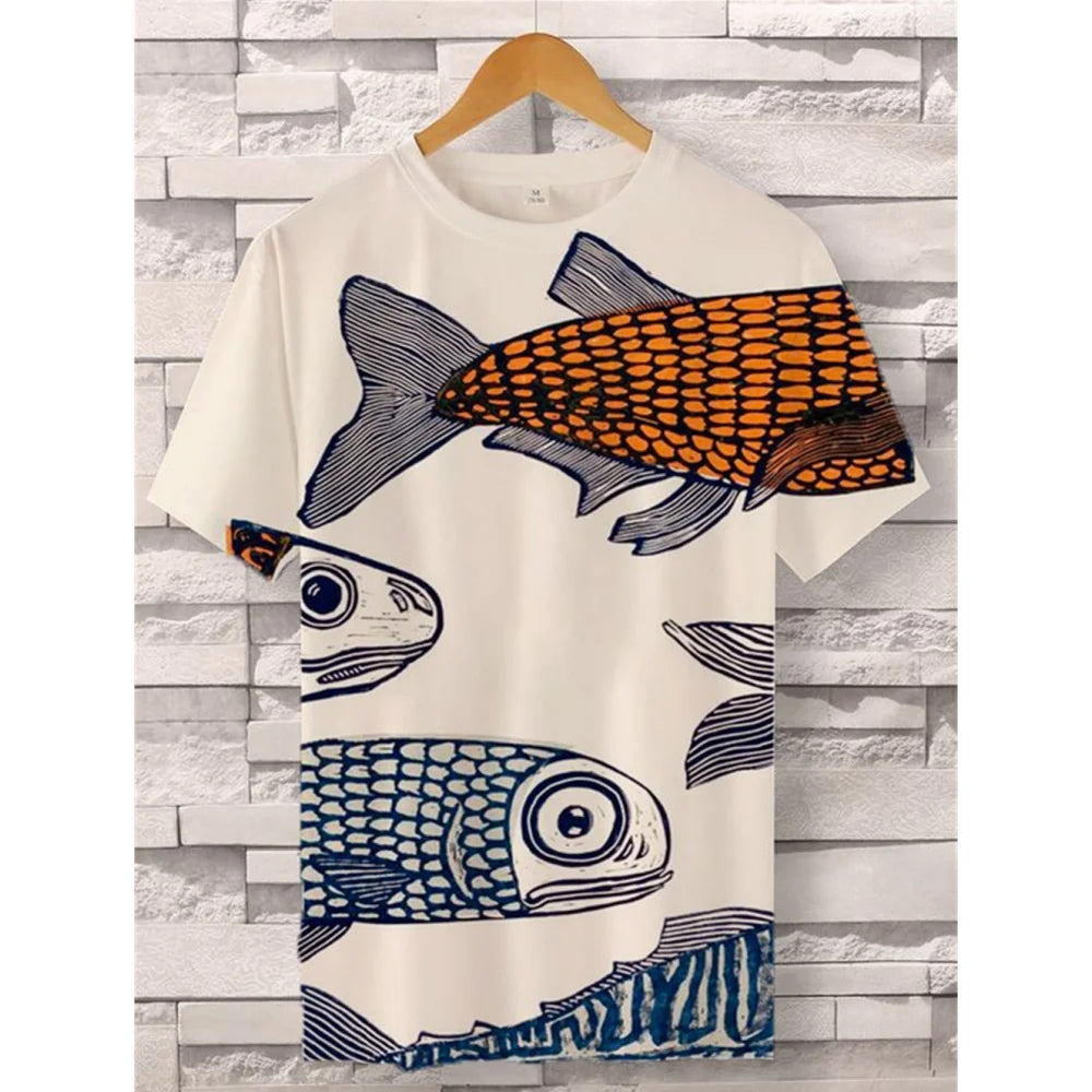 Cartoon Men's T-Shirt Casual Fashion 3d Print Short Sleeved Summer T-Shirt For Men Clothing Street Breathable T Shirt Top Tee