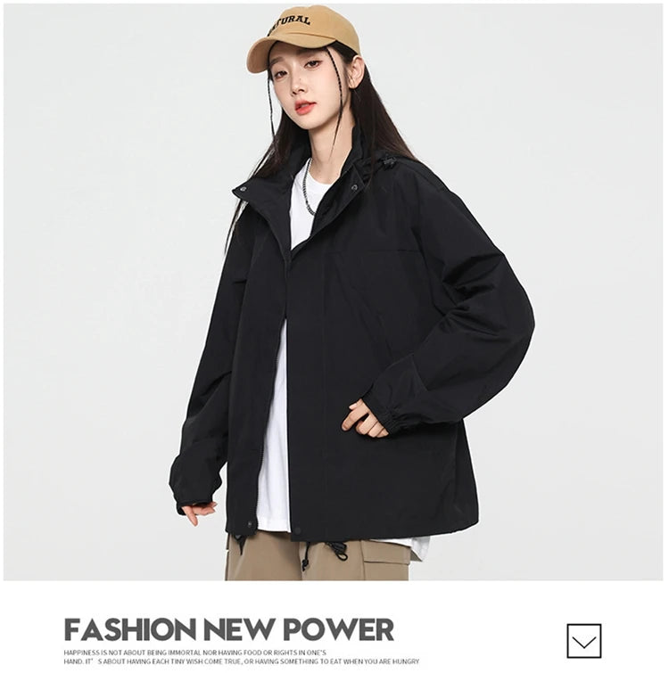 Outdoor Riding Jackets for Women Patchwork Waterproof Camping Coat Men Fishing Trekking Windbreaker Travel Jacket Women Clothing