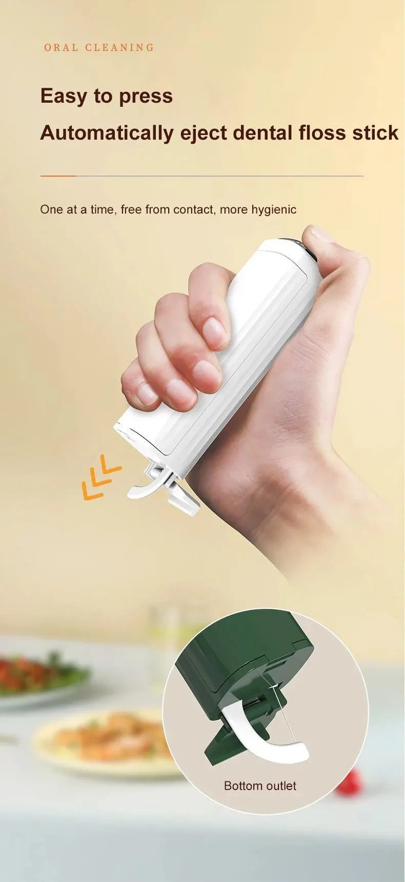 Small Floss Storage Box Household Portable Automatic Pop-up Dental Floss Storage Box Can Carry-on Easy to Use