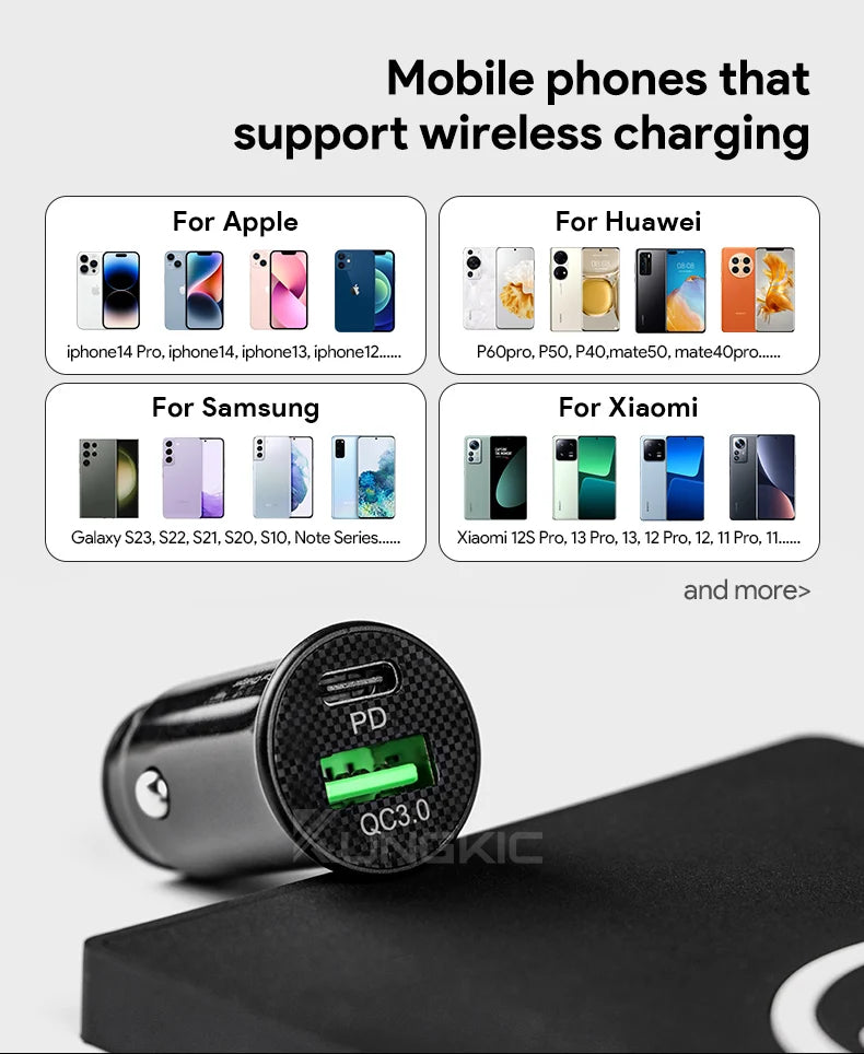Car Wireless Charger Pad Stable Fast Charging For Geely Emgrand 2022-2025 Center Console Storage Box Trim Decoration Accessories