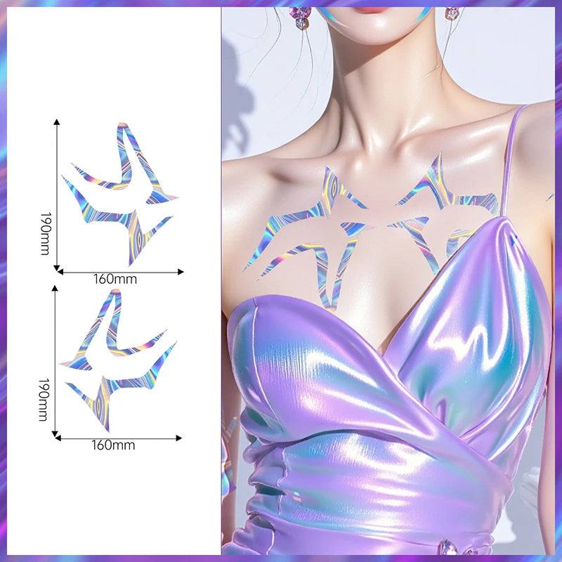 Halloween Kpop Party Face Body Stickers Carnival Christmas Custom Tattoo Wedding Trendy Cool Clothing Makeup Supplies Mood Props