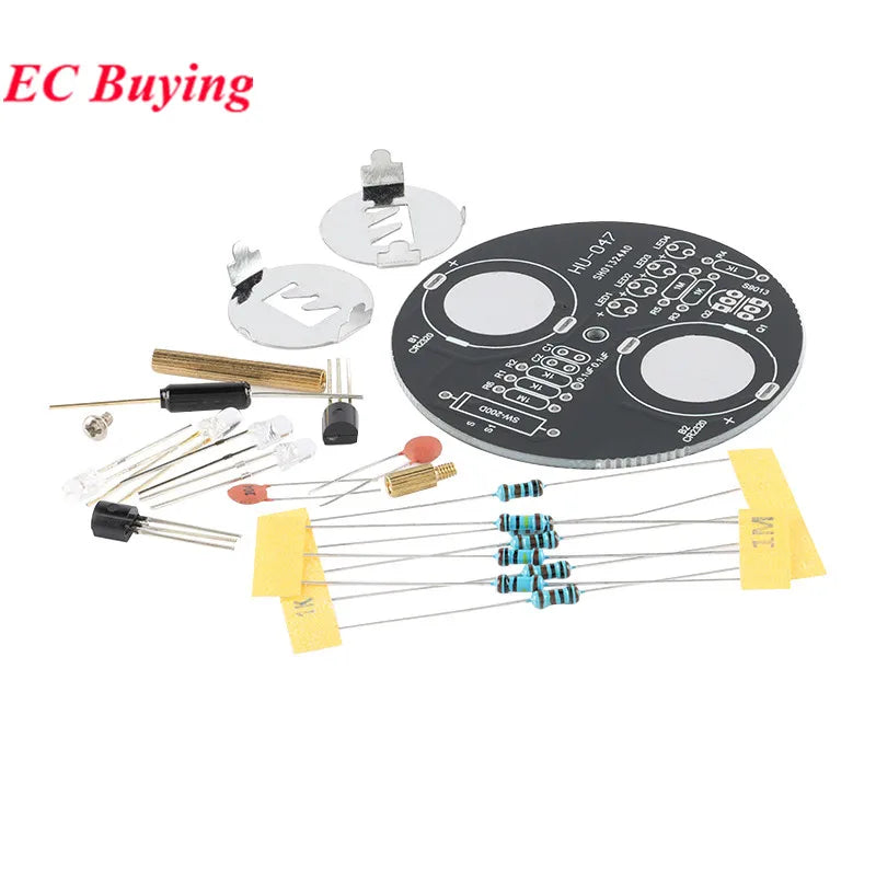 Diy Electronic Kit Desktop LED Gyro Spinning Top Welding Kit Rotating Lantern Inline Components Diy Electronic Sodering Project