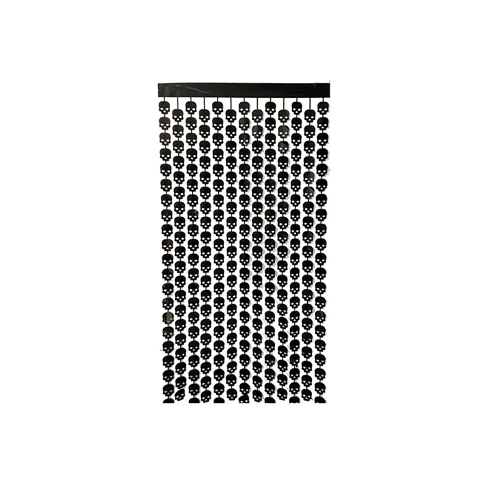 Halloween Decorations Pumpkin Skull Bat Black Orange Hanging Curtain Backdrop Haunted House Halloween Themed Party Supplies