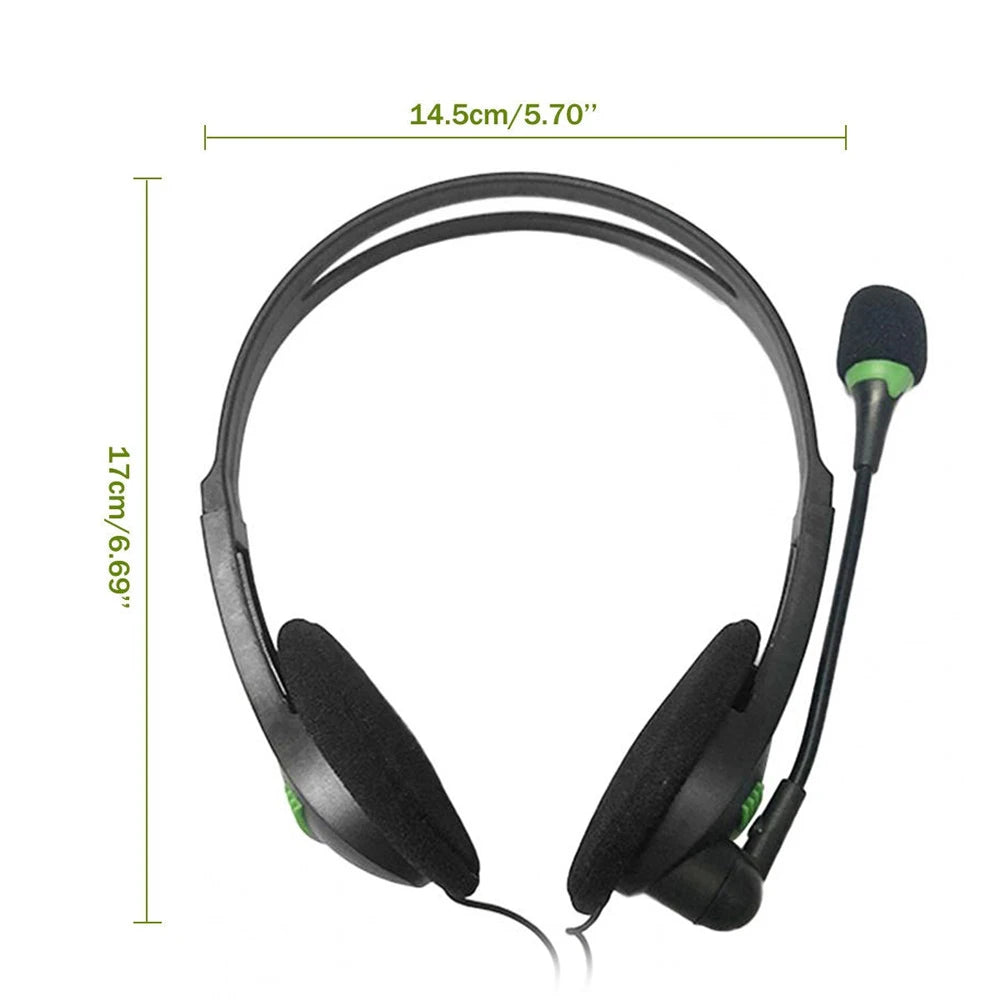 3.5mm Wired Headphones With Microphone Noise Cancelling Headset Business Call Center HiFi Earphone Helmet For Laptop PC Computer