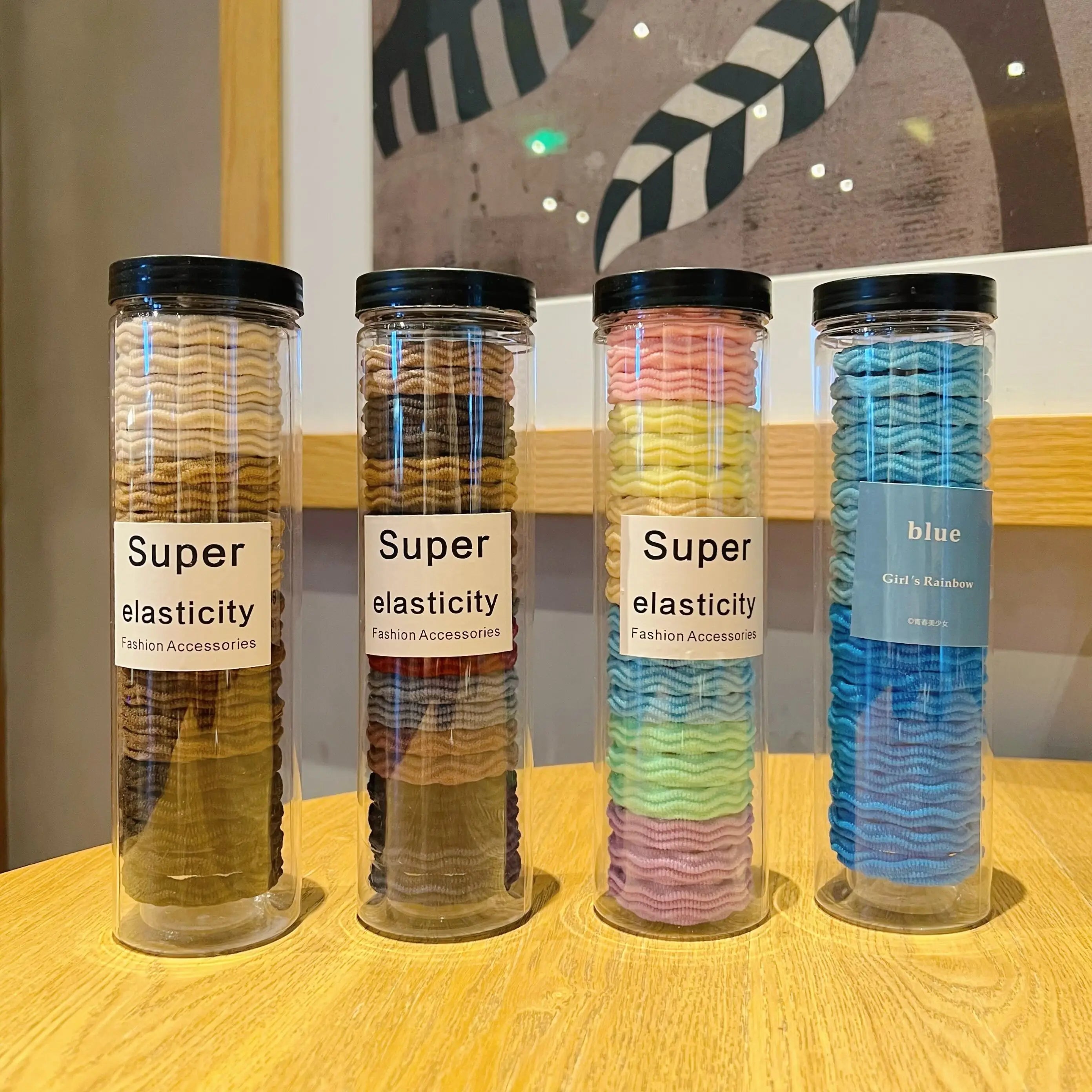 20Pcs High Elasticity Hair String Fashionable Sports Hair Loop All Season Hair String Packaging As Shown In The Picture