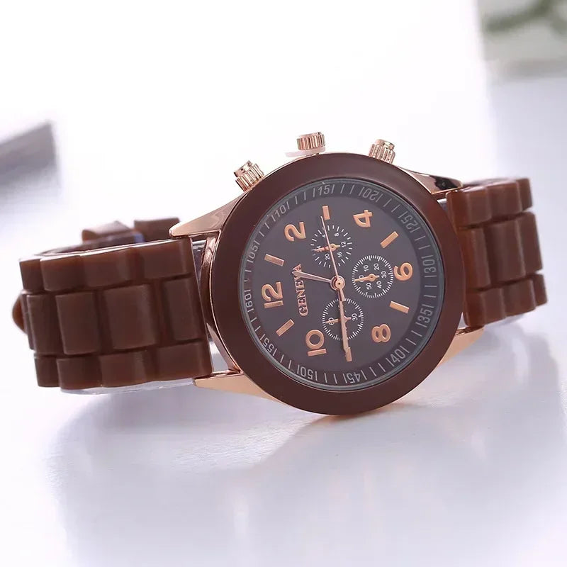 Women Watches 2024 New Fashion Luxury Brand Women Watch Silicone Strap Quartz Wrist Watch for Female Relogio Feminino Zegarki