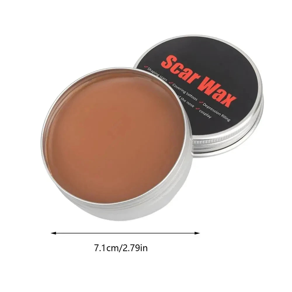 Halloween Makeup Kit Scars Wax Special Effects Stage Fake Wound Skin Wax with Spatula Stipple Sponge Fake Wood Special