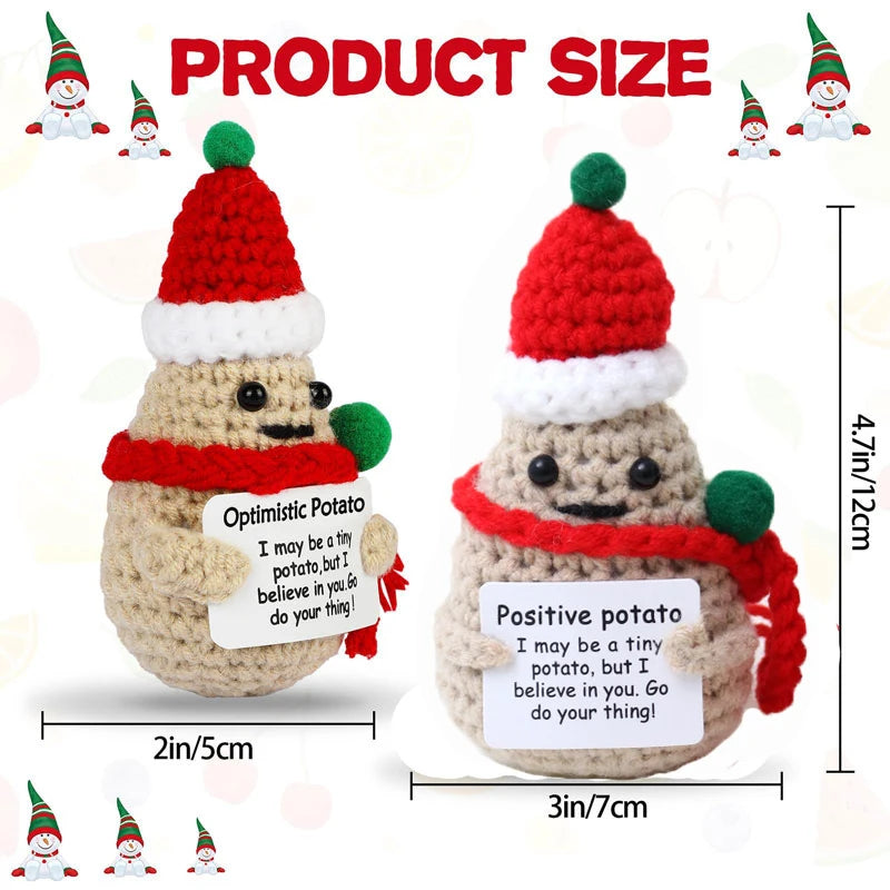 Christmas Ornaments Crochet Home Room Decoration Handmade Emotional Support Knitted Potato Home Decor Christmas Party Gift