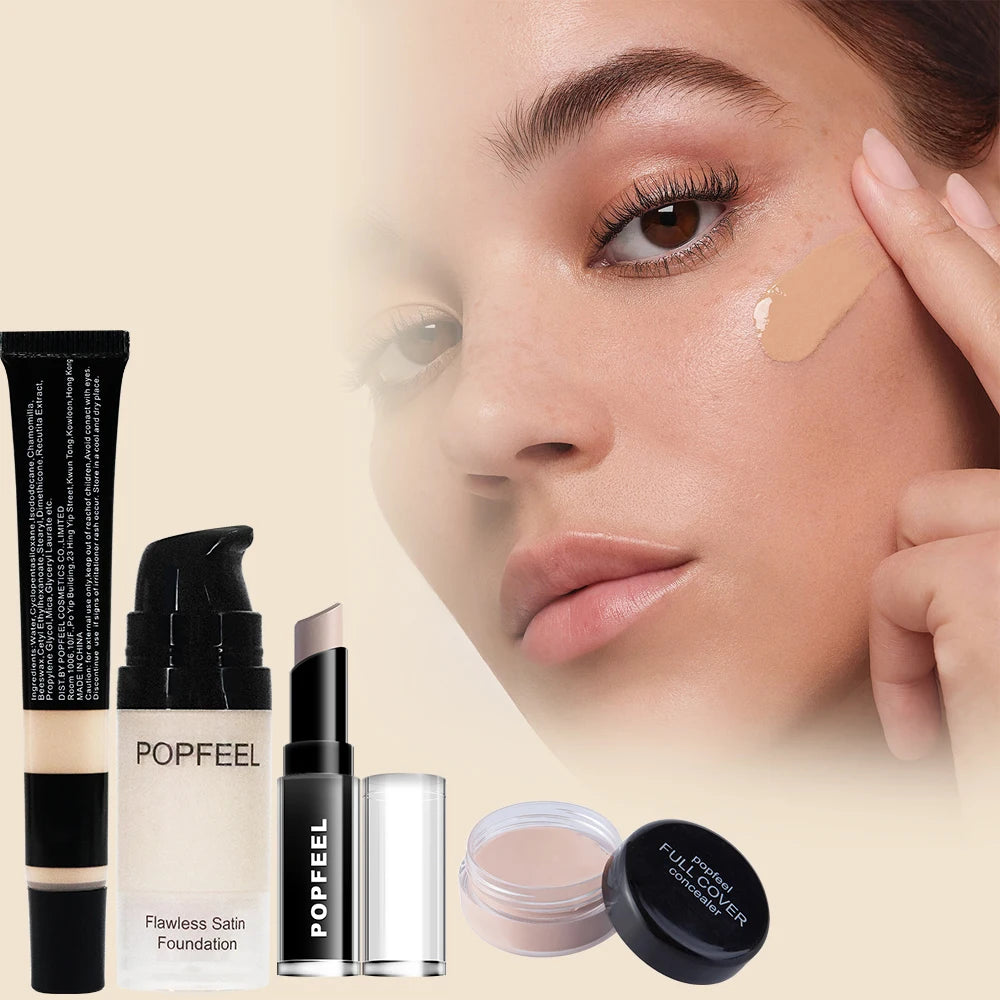 POPFEEL Halloween Makeup Set - Complete Cosmetic Kit with Eyeshadow, Lipstick, and Concealer Palette - Perfect for Festive Gift