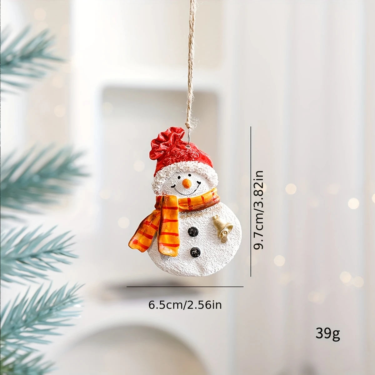 Resin Christmas DecorationsSanta Claus Snowman Ornaments Add Festive Atmosphere