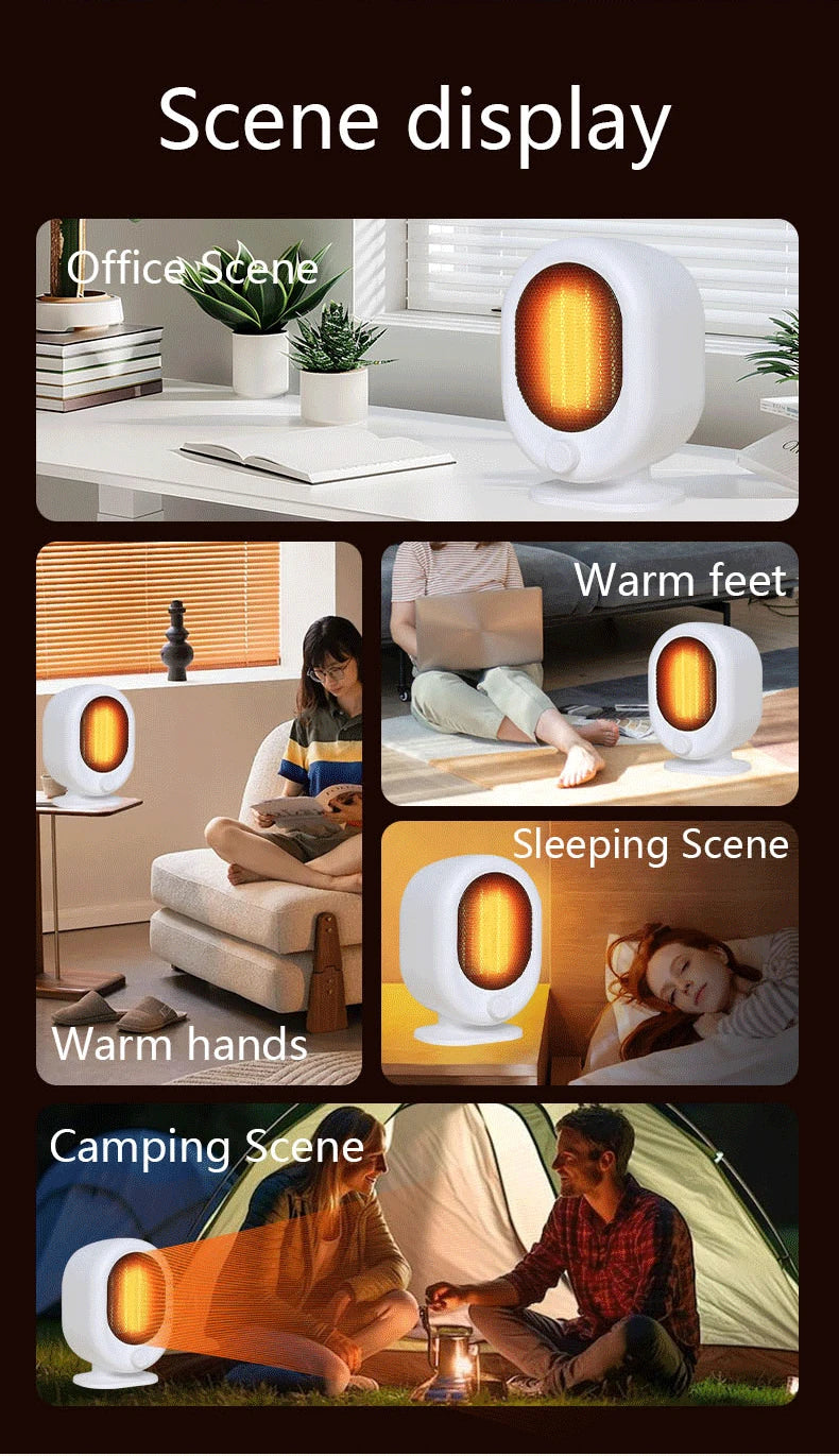 Desktop heater small household portable heater dual-purpose quick heating electric for both cooling and heating