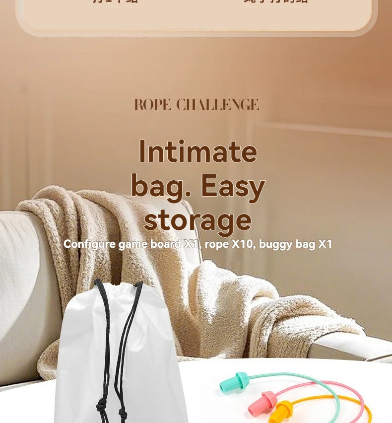 New Kid Rope Knots Puzzle  Board Game Color Line Twisted Connected Ropes Logic Thinking Table Game Parent Child Interactive Toy