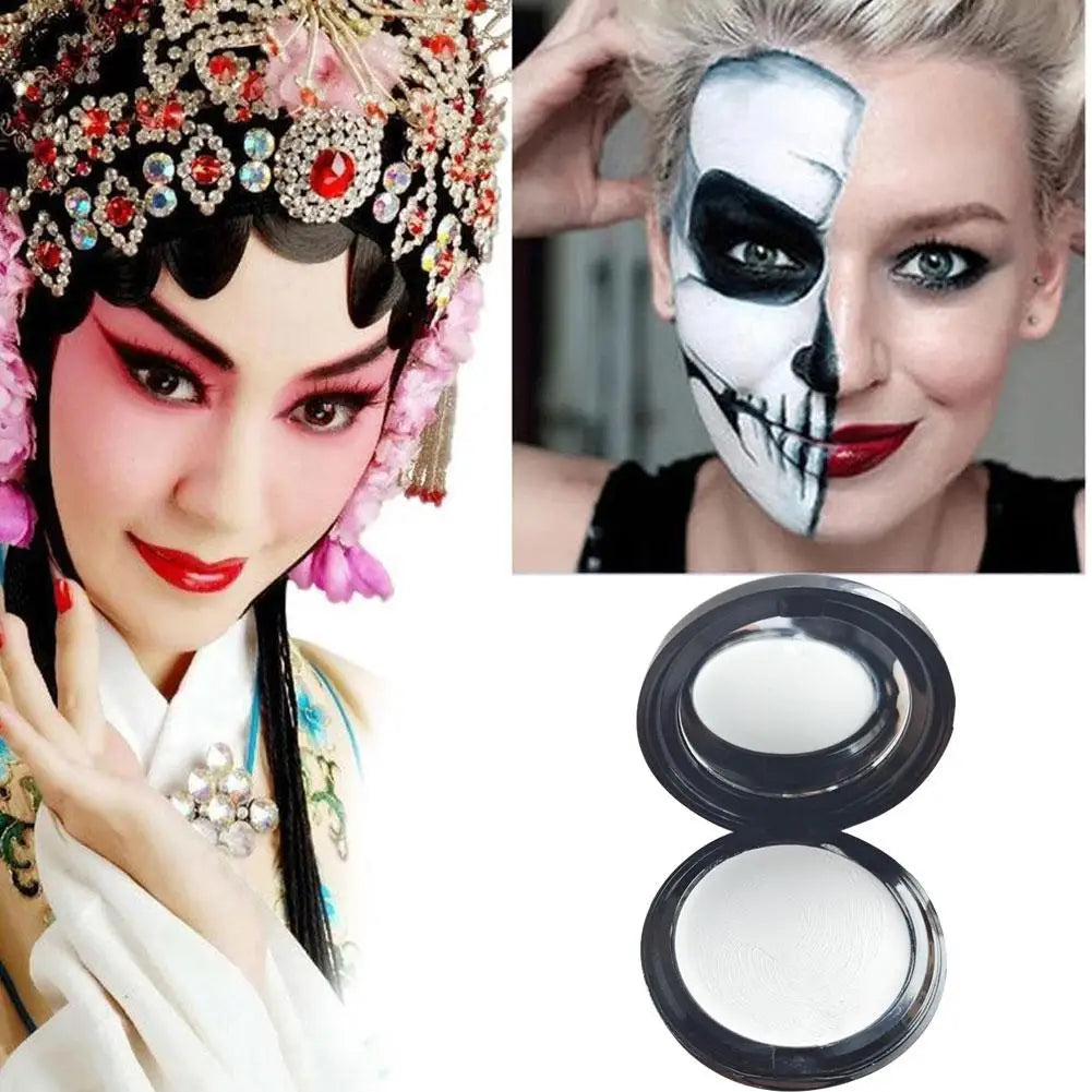 White Makeup Foundation Cream Cosplay White Concealer Make-Up Face Cream For Halloween Party Long-lasting Powder