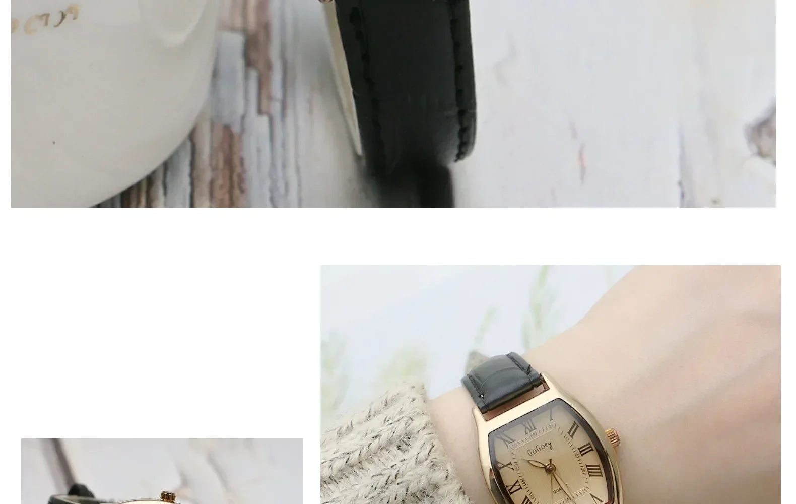 Watch for Women Small Ladies Wristwatches Brown Retro Vintage Leather Bracelet Watch Black Quartz Wristwatches Reloj Mujer