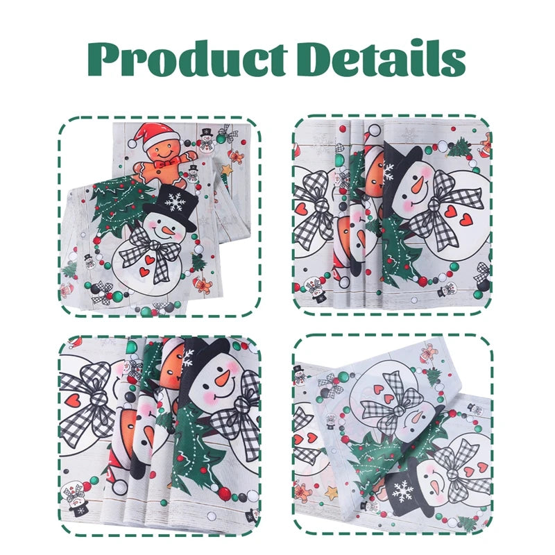 Christmas Table Runner Merry Christmas Decoration for Home Xmas Party Decor 2025 Navidad Notal Noel Ornament Happy New Year 2026