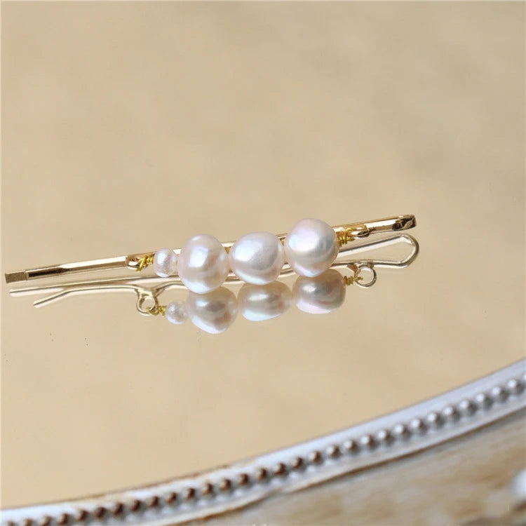 Hair Accessories for Girls Women Hairpins Clips Natural Baroque Freshwater Pearl Elegant Sweet Bridal Ornaments Wedding Gift