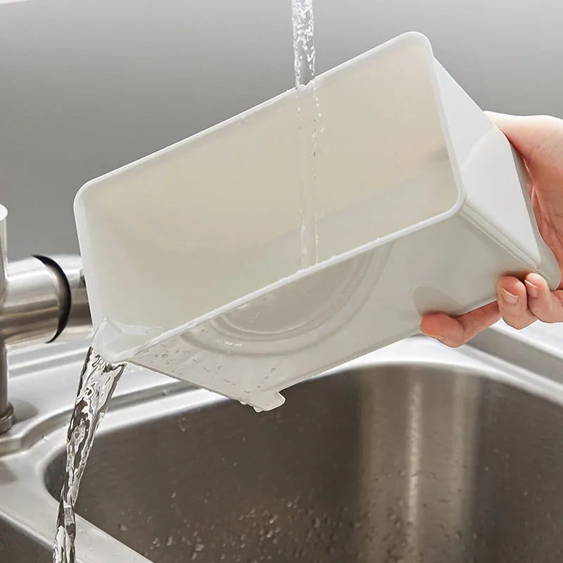 Kitchen Waste Bin with Filter for Food Residue and Soup, Sink-side Recycling Bin