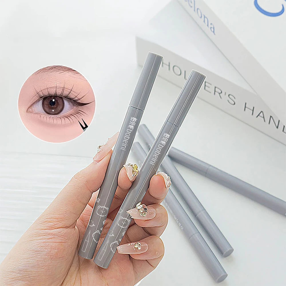 Double-claw eyeliner extremely thin two-claw lower eyelashes eyeliner liquid pen is waterproof, non-smudge and sweat-proof