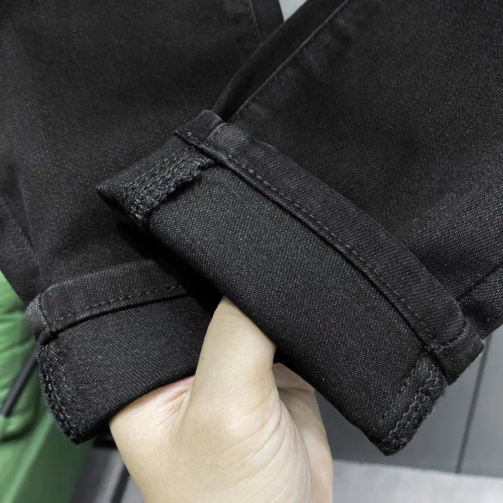 Ripped Jeans Men's Summer Thin Casual Elastic Versatile White Jeans Men's Korean Trendy Pants denim men clothing cargo pants