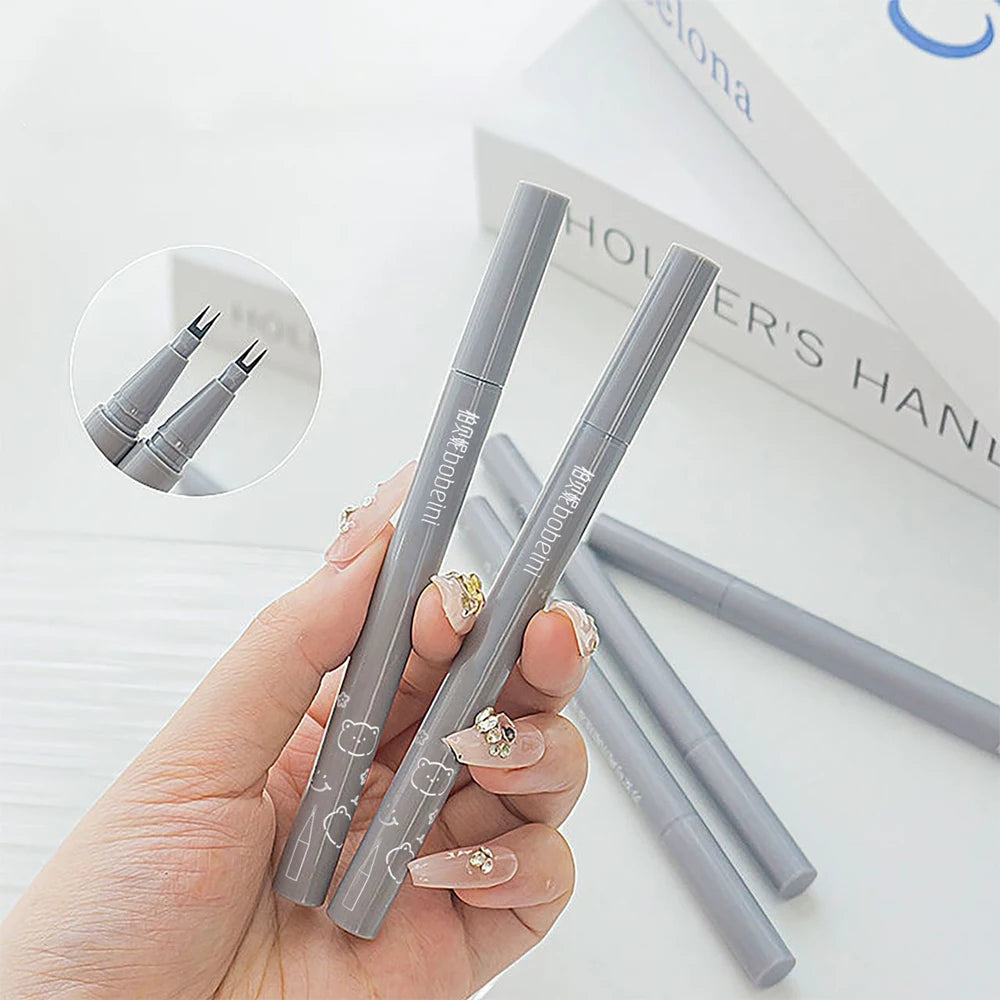 Double-claw eyeliner extremely thin two-claw lower eyelashes eyeliner liquid pen is waterproof, non-smudge and sweat-proof
