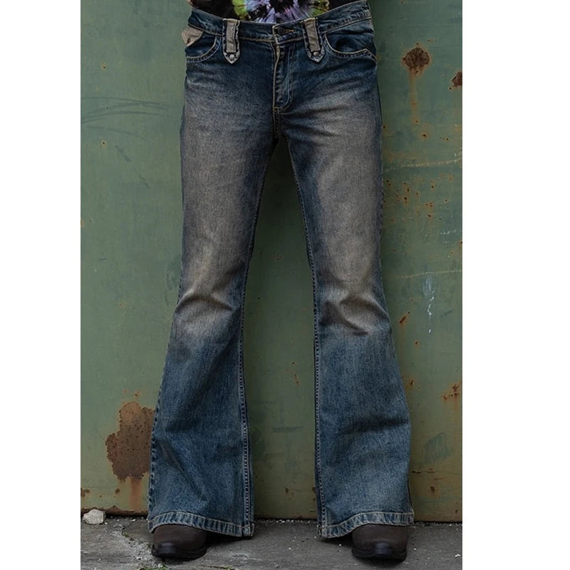 New Trend Denim Tribe Men Jeans 2025 Spring Fall Flare Pants Hip Hop Everyday Wear Pants Summer Fashion Men Quality Jeans S-3XL