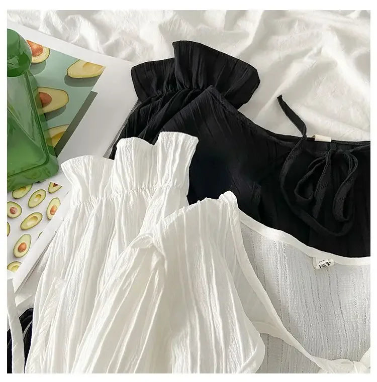 Women's Jackets Chic Folds Designer Summer Lace-up Crop Jacket Vintage Fashion Temper Sweet Girlish Long Sleeve Sun-proof Coat