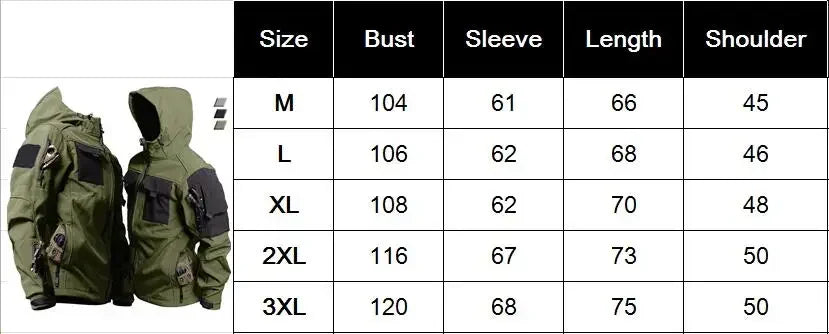 Tactical Jackets Men Outdoor Waterproof Hood Windbreaker Work Wear Soft Shell Multi-pockets Hunting Motorcy Tops Winter