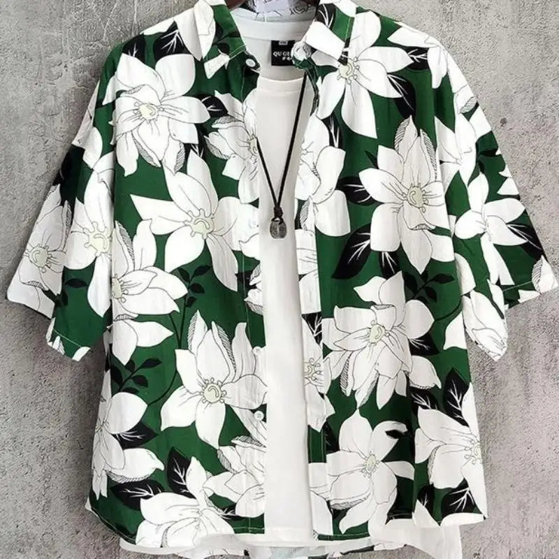 Geometric Shirts And Blouses For Men Funny Hip Hop Printed Graphic Half Sleeve Man Tops With Pocket Colourful S Floral Clothing