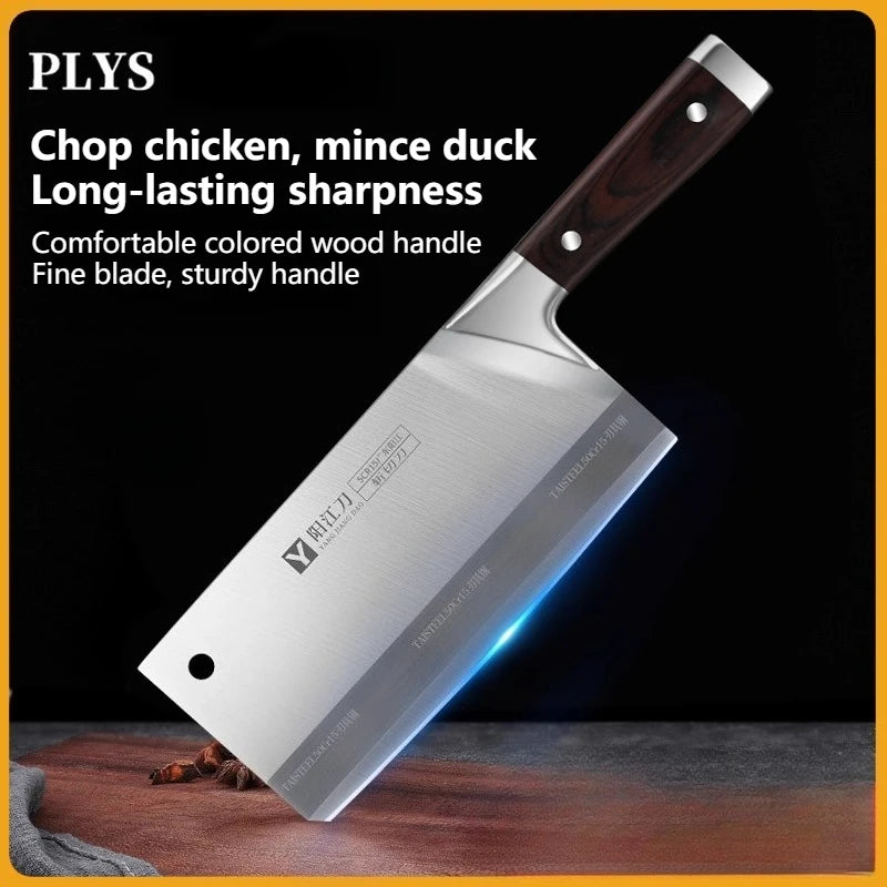 Kitchen Knife - Household Vegetable Cutting Knife / Meat Slicing Tool Dual-Purpose Chopping and Slicing Blade Sharp Stainless St
