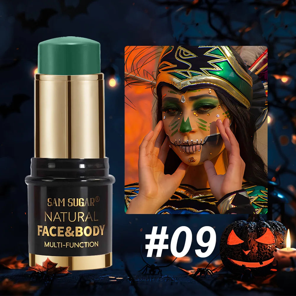 Halloween Body Face Paint Eyeshadow Stick Cosplay Makeup Cosmetics Fake Blood Waterproof Luminous White Halloween Face Painting