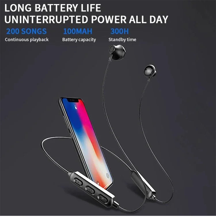 For iphone Hanging Neck Bluetooth 5.0 Wireless Sports Headset Ear Headset Bluetooth Headphones Earbuds Earphone With Mic