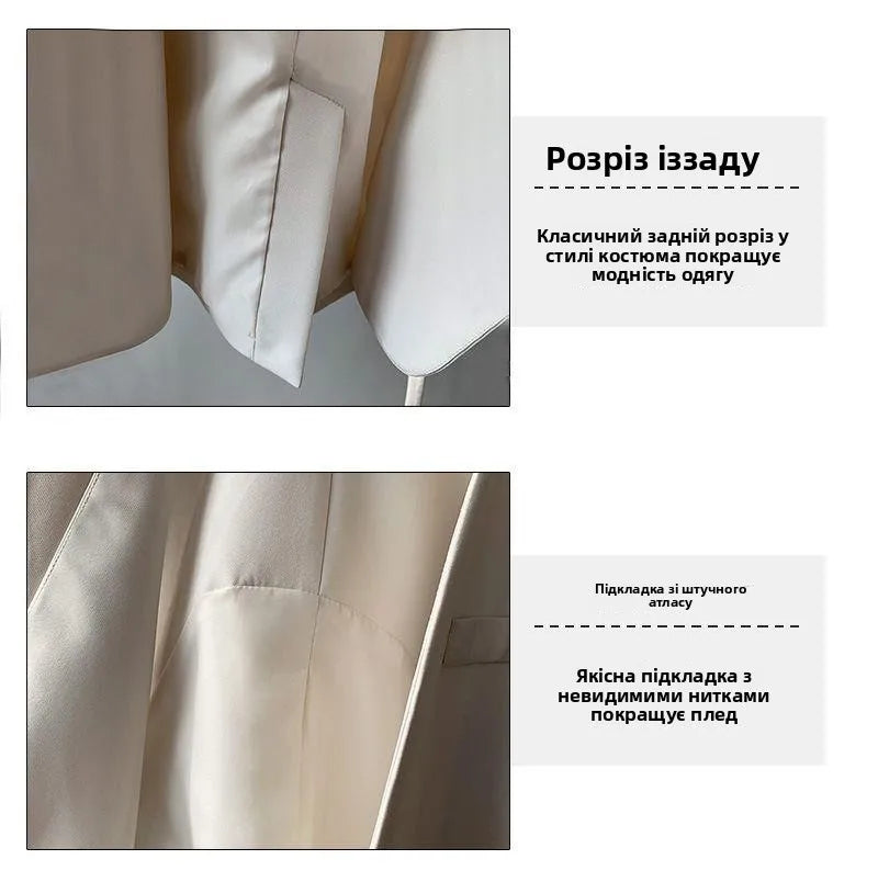 Women's Suit Vest 2025 Spring Autumn New Outerwear Briti Sle Loose plus Size Outerwear oulder Pad Vest Jaet