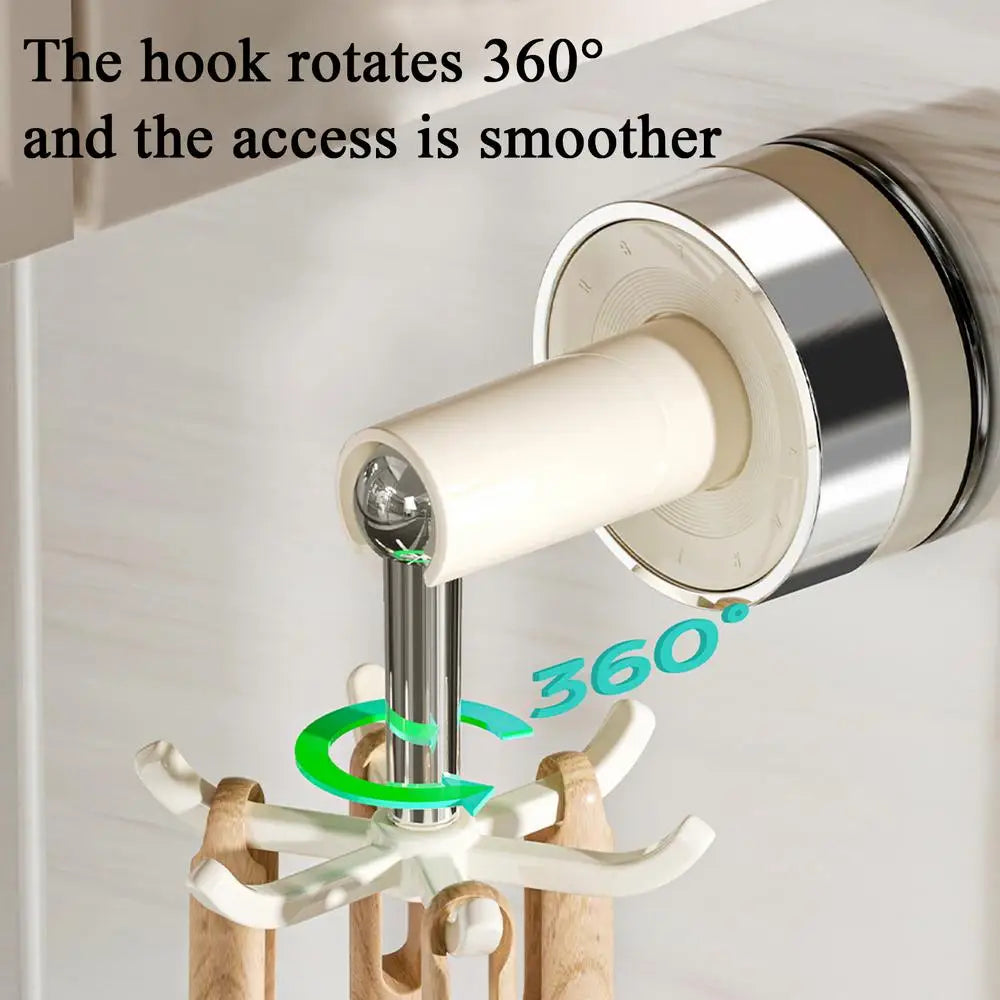 Kitchen Hook  360 Degrees Rotated  360 Degrees Rotated Rotatable Rack Multi-Purpose Hooks For Organizer Storage Spoon Hanger