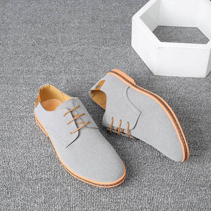 Fashion Men's Shoes Suede Leather Loafers British Style Men Casual Shoes Moccasins Outdoor Driving Shoes Handmade Slip on Flats