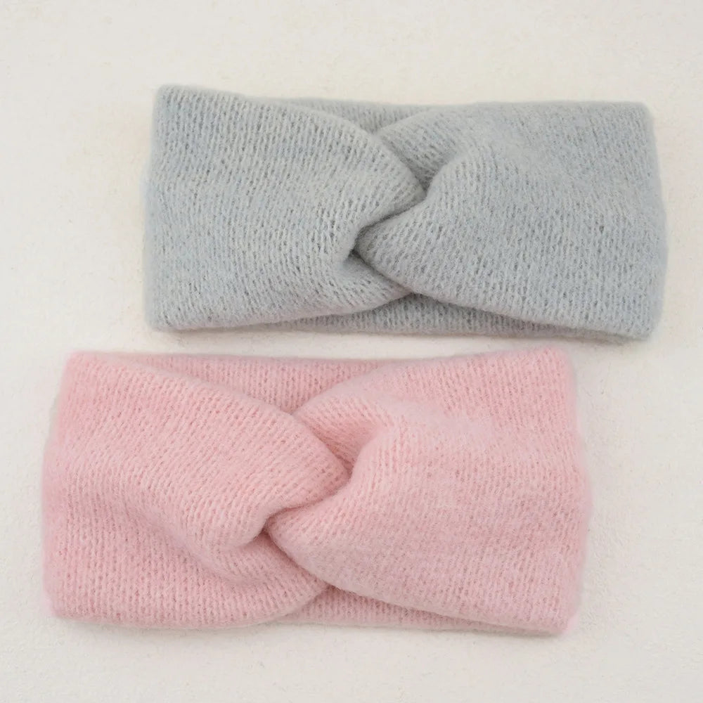 Winter Warm Cross Knot Headbands For Women knitting Elastic Hair Bands Turban Woolen Warm Crochet Headband Hair Accessories