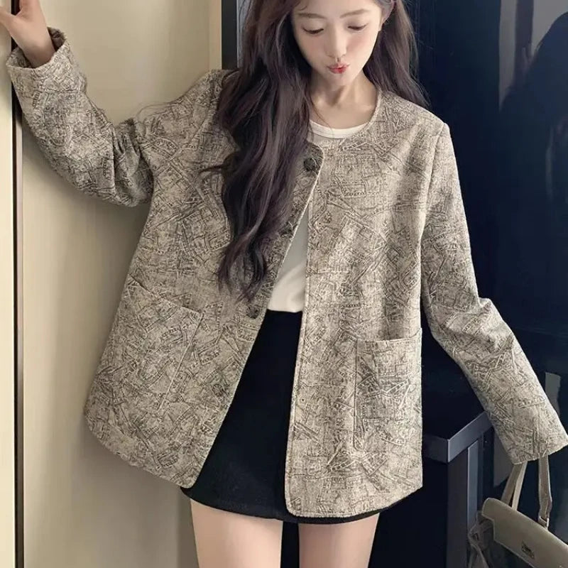 Women's Jackets High Quality Long Sleeve Female Coat Spring Autumn New Products Luxury Sale Cheap Lined Korean Style Casual