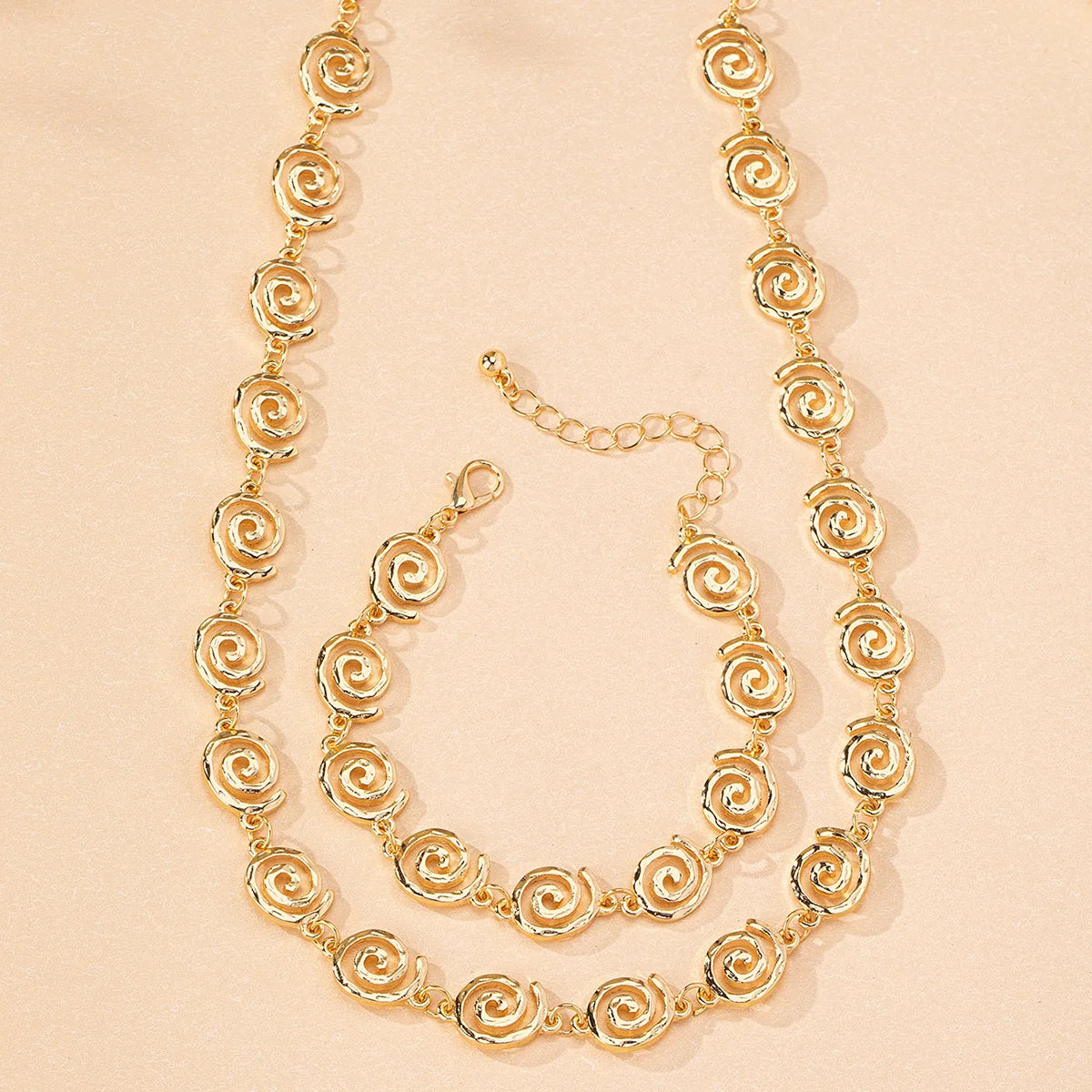 Jewelry Set For Women Fashion Symbol Geometric Necklace Bracelet Elegant Temperament Holiday Party Gift AS016