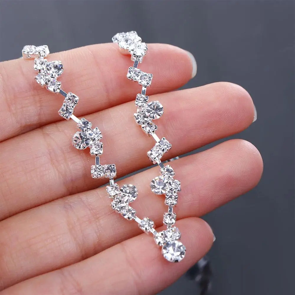 Jewelry Accessories Crystal Necklace Earring Jewelry Set Wedding Accessories Bridal Set Bridal Jewelry