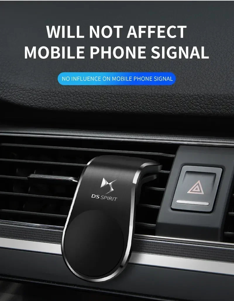 Car Magnetic L-shaped Car Dedicated GPS Phone Holder Emblem For DS SPIRIT DS3 DS4 DS4S DS5 5LS DS6 DS7 WILD RUBIS DIVINEDS