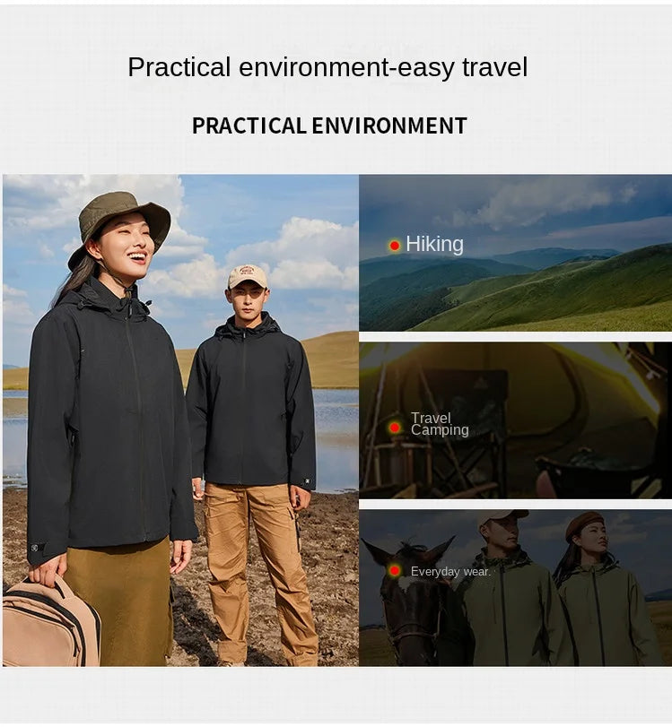 Man Jackets Mens Coats Man Trench Coat Autumn 2025 New Windproof Waterproof Hooded Outdoor Coat For Men And Women Couple